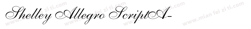 Shelley Allegro ScriptA字体转换